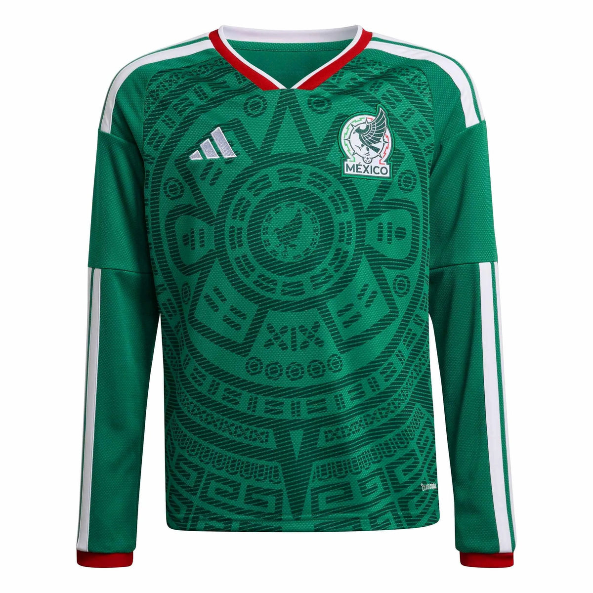 2026 Mexico Youth Stadium Home Long-Sleeve Soccer Jersey  / Adidas