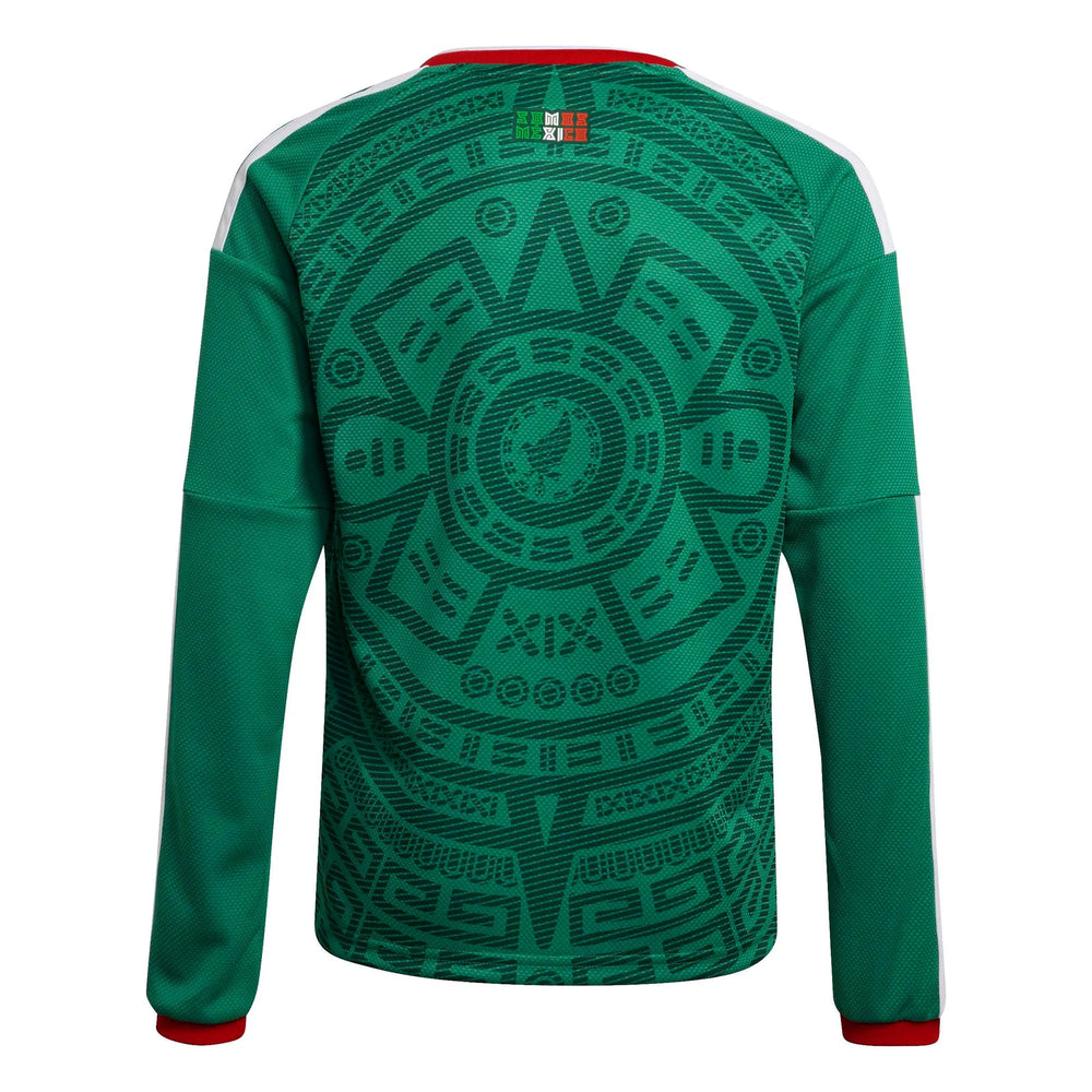 2026 Mexico Youth Stadium Home Long-Sleeve Soccer Jersey  / Adidas
