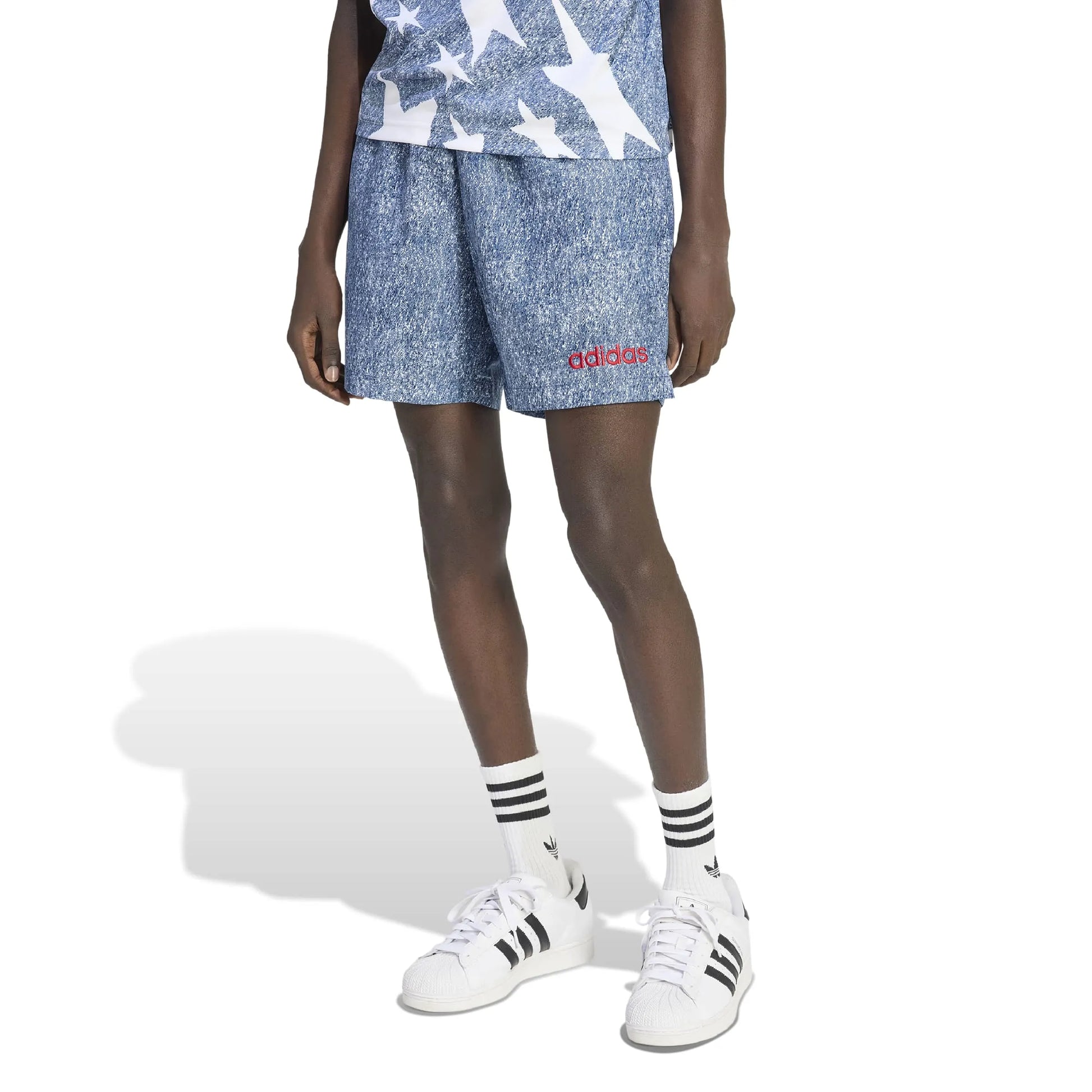 USA Men's Denim Graphic Shorts  / Adidas