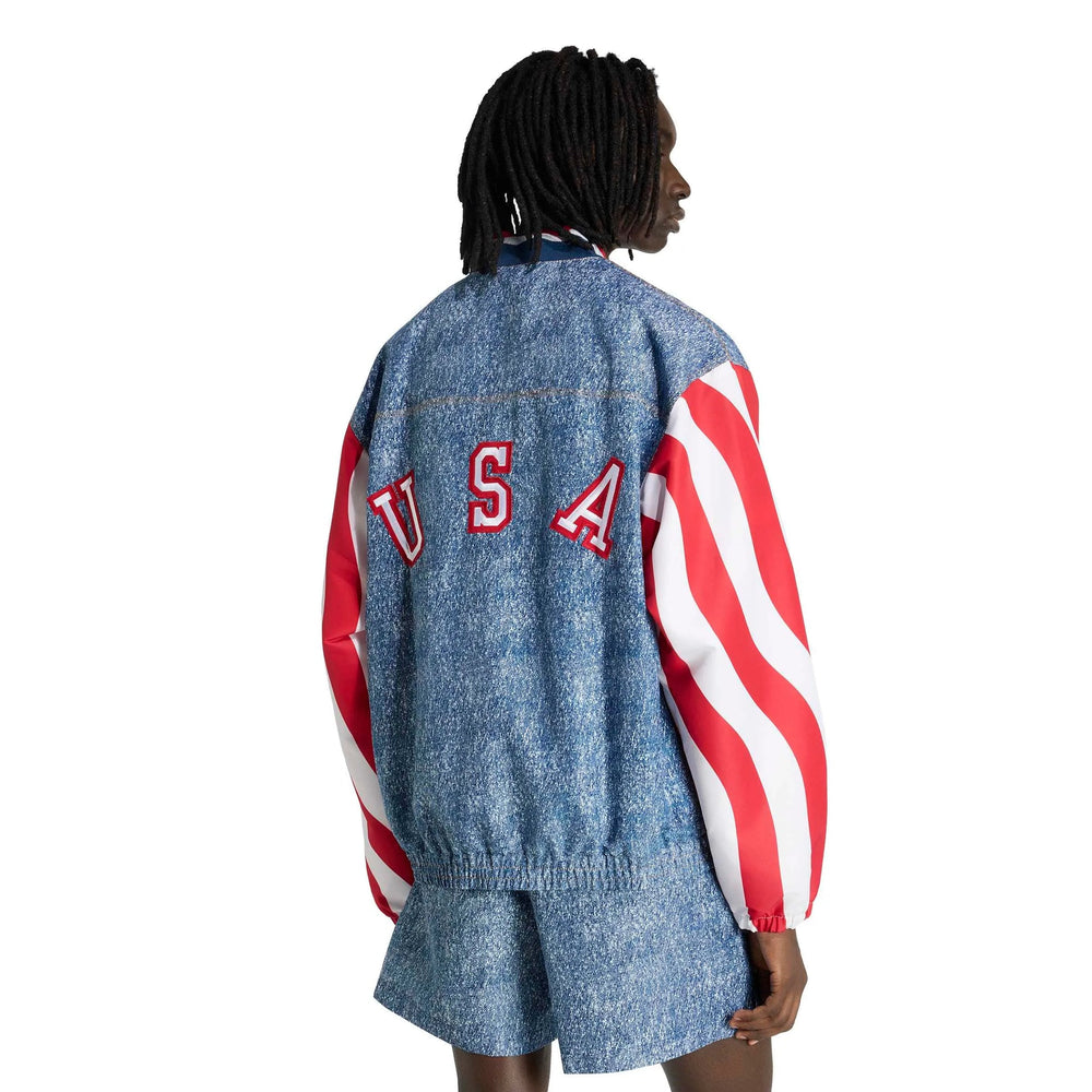 USA Men's Denim Graphic Track Top  / Adidas
