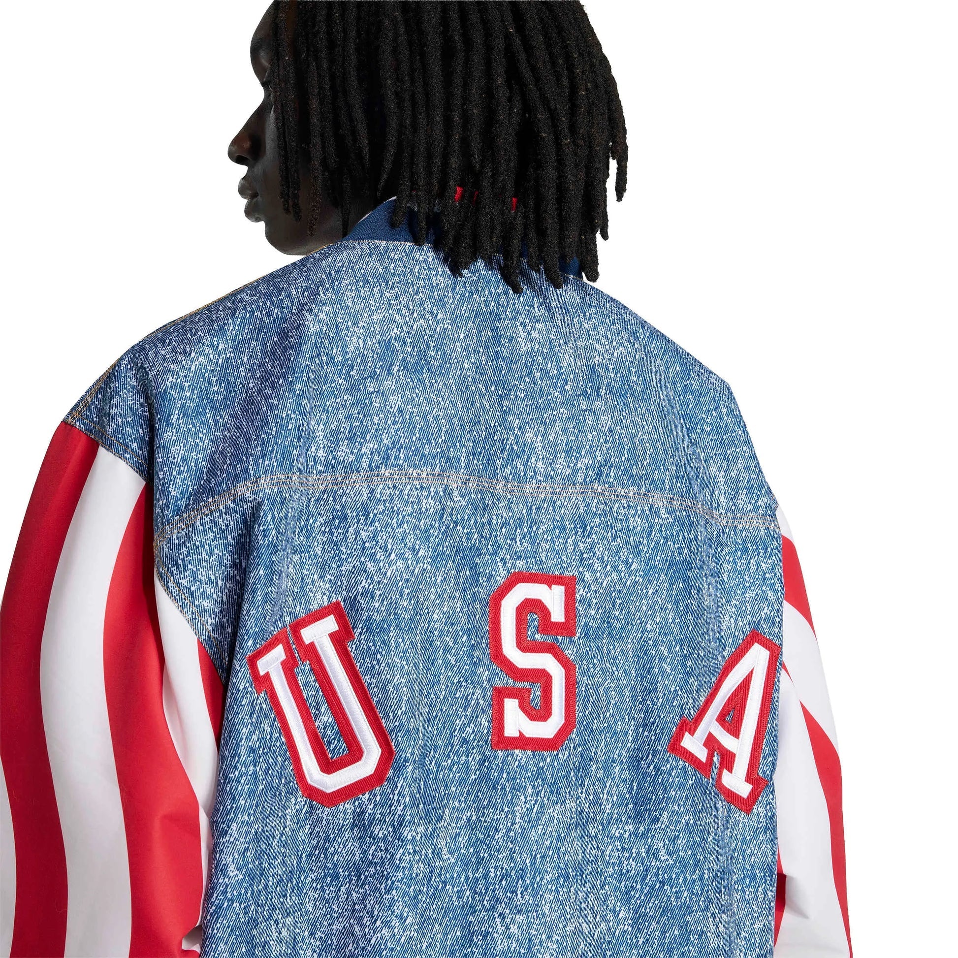 USA Men's Denim Graphic Track Top  / Adidas