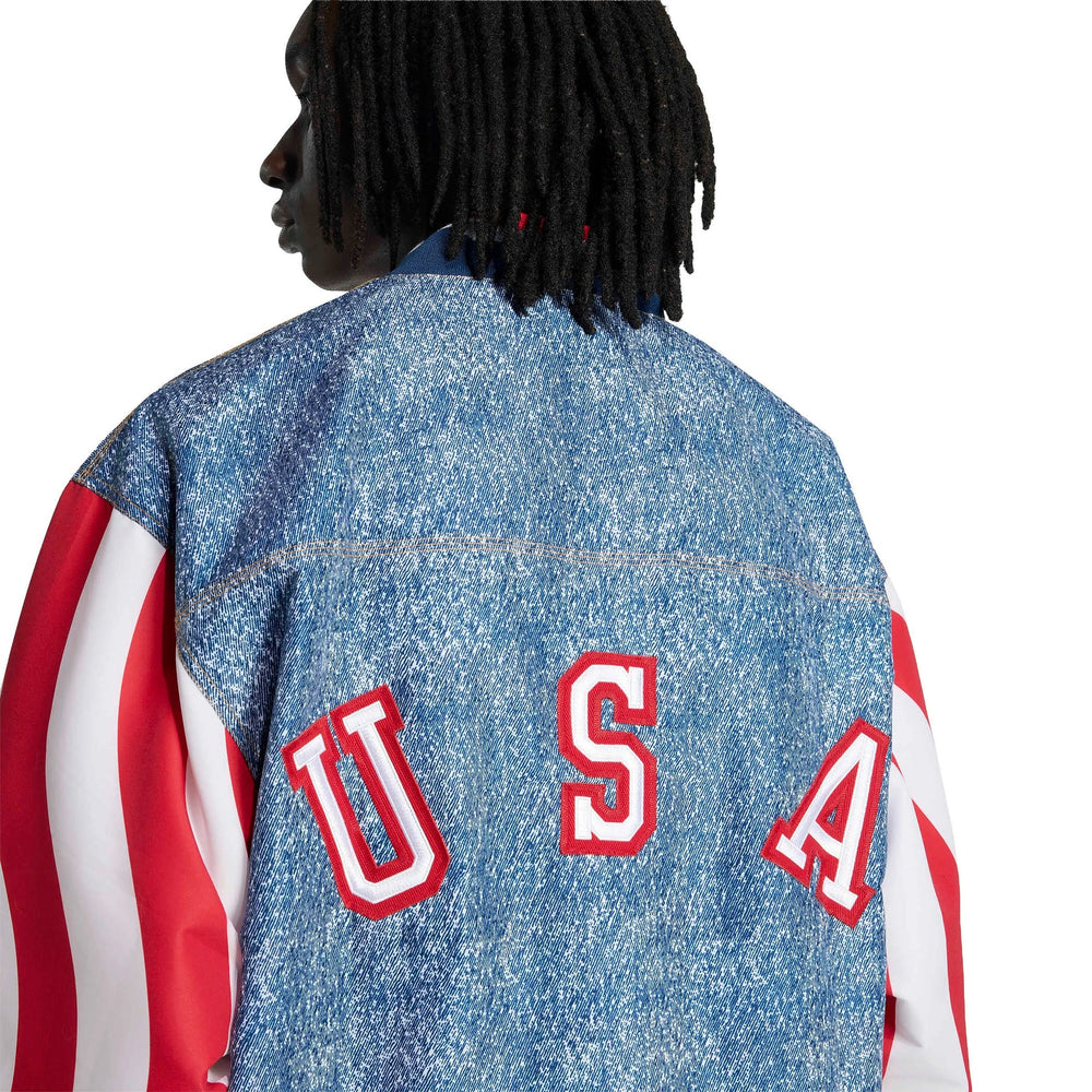 USA Men's Denim Graphic Track Top  / Adidas